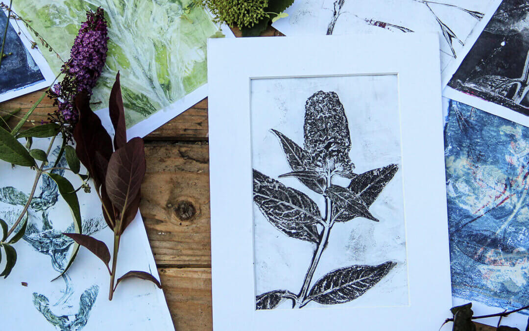 De nieuwe workshop Botanische prints maken met een gelli plate